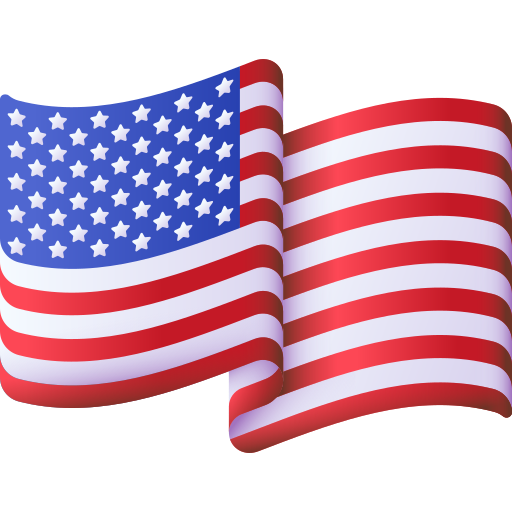 waving american flag icon
