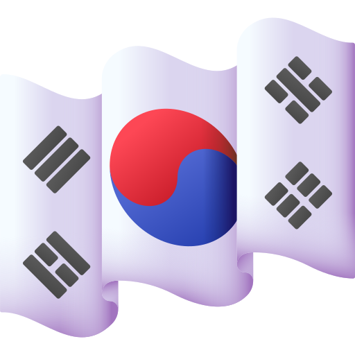 bandera de corea icono gratis