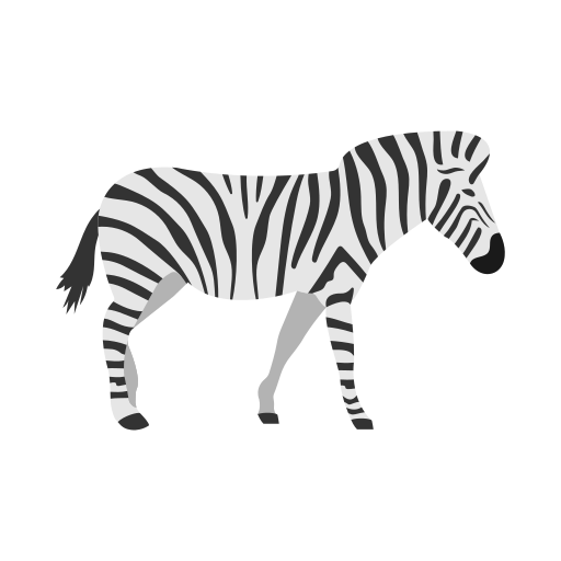 Zebra Vector Stall Flat icon