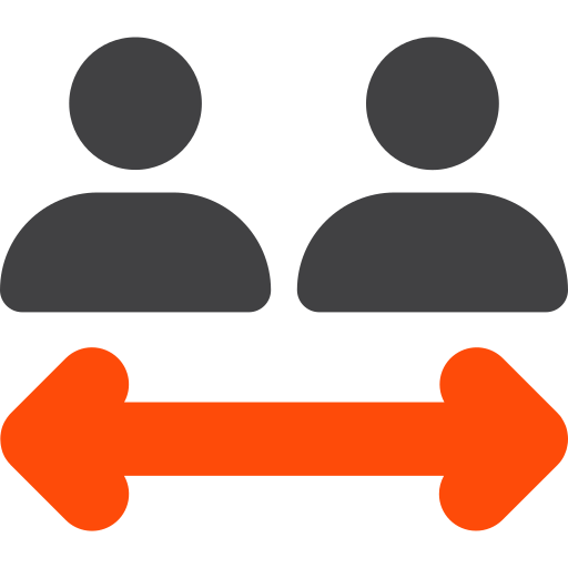 soziale distanz kostenlos Icon