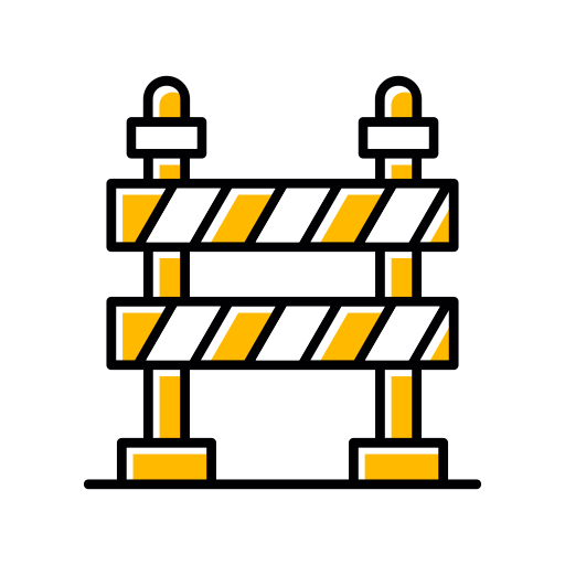 barrera de carretera icono gratis