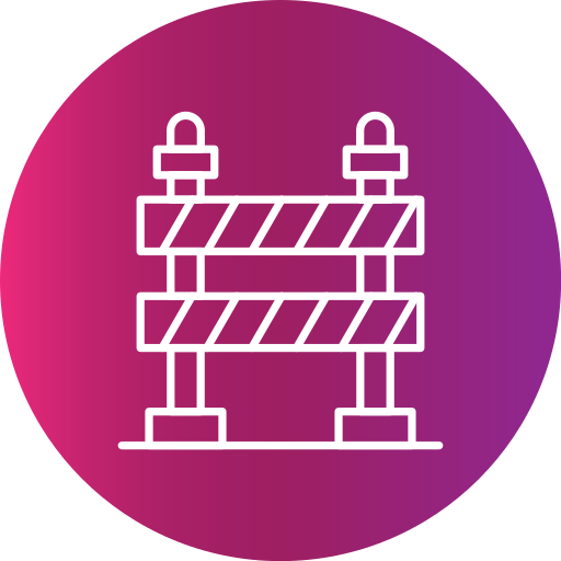 barrera de carretera icono gratis