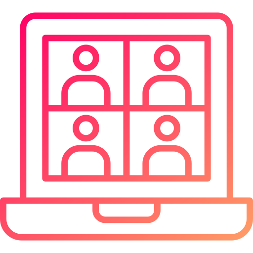 reunión en línea icono gratis