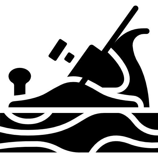 avión de madera icono gratis