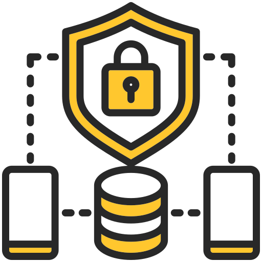 seguridad de datos icono gratis