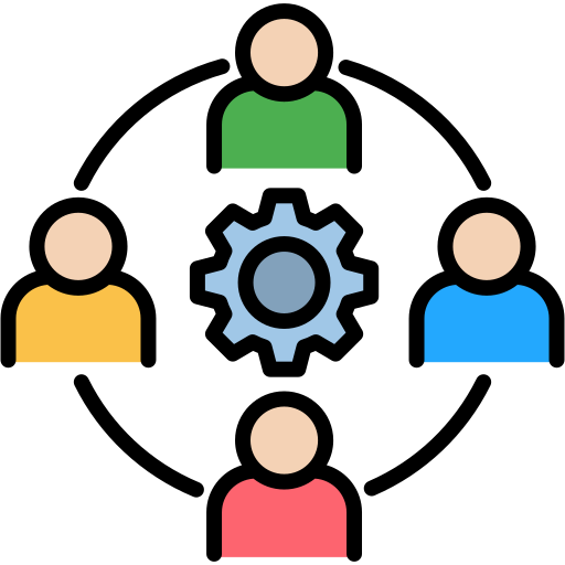 trabajo en equipo icono gratis