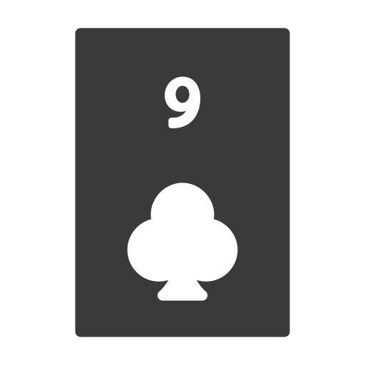 Nine of clubs free icon Nine of clubs free icon