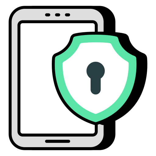 seguridad móvil icono gratis