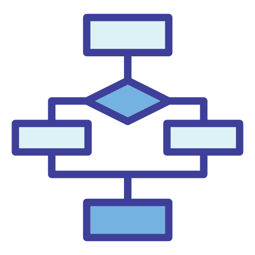 diagrama de flujo icono gratis