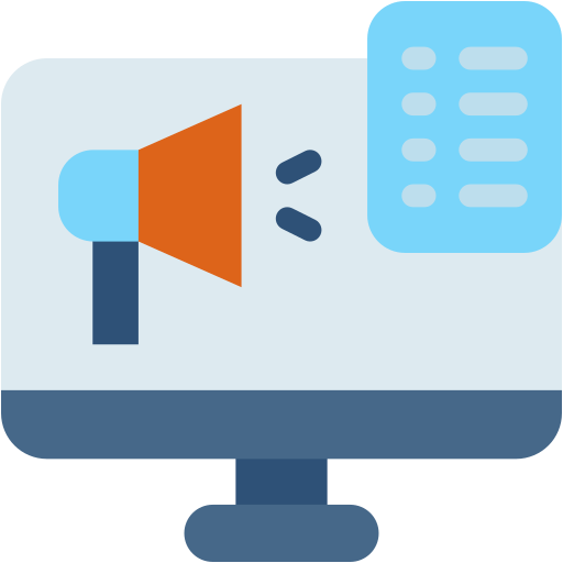 publicidad digital icono gratis