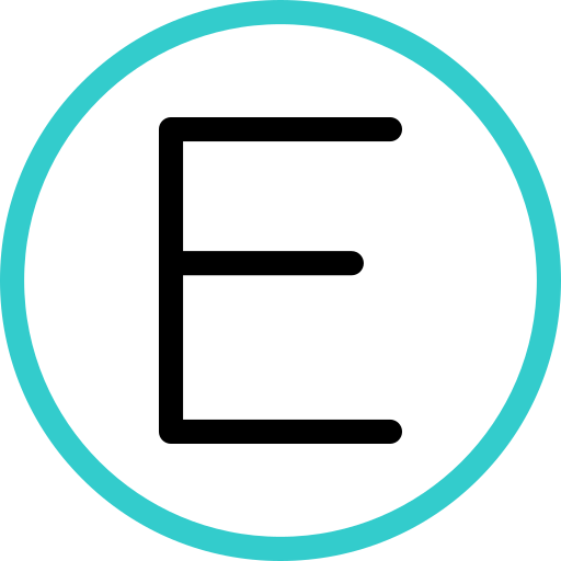 letra e icono gratis