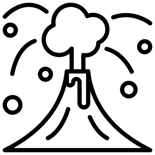 Volcano eruption free icon