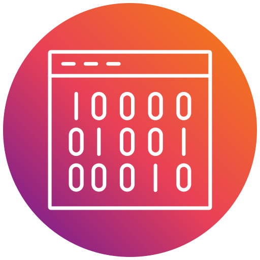 código binario icono gratis