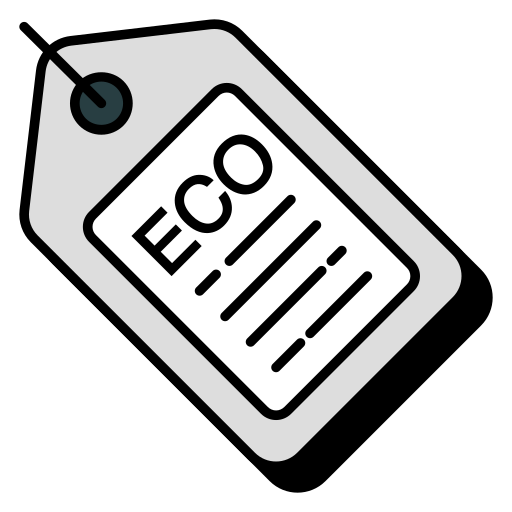 etiqueta ecológica icono gratis