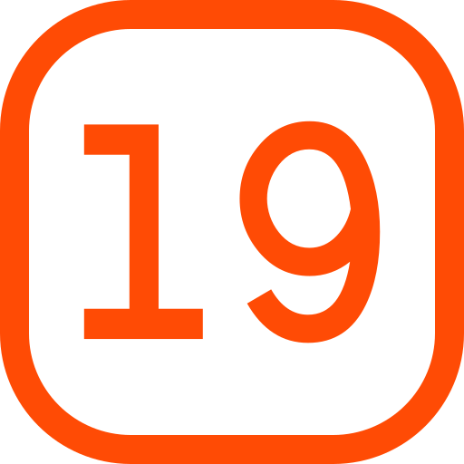 numéro 19 Icône gratuit numéro 19 Icône gratuit