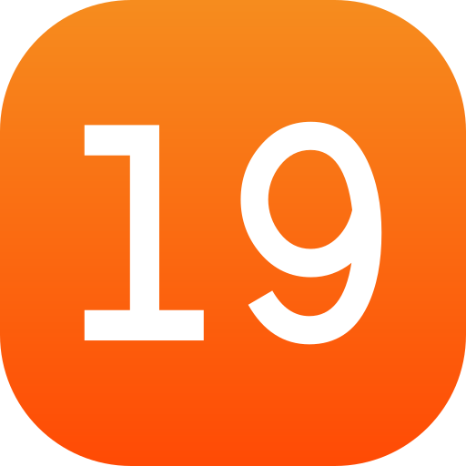 numéro 19 Icône gratuit numéro 19 Icône gratuit
