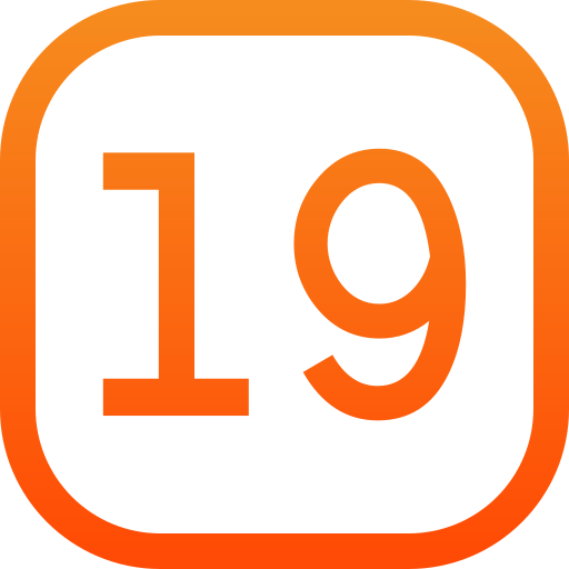 numéro 19 Icône gratuit numéro 19 Icône gratuit