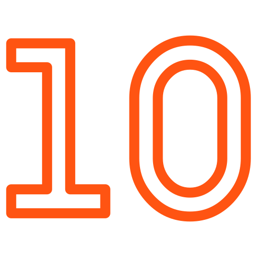 numero 10 icono gratis