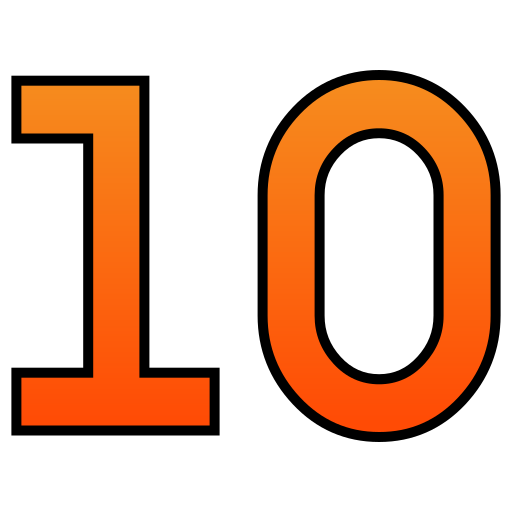 numero 10 icono gratis