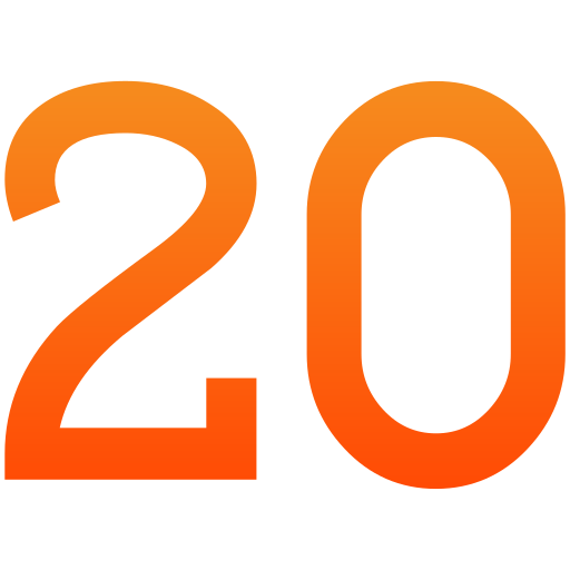 número 20 grátis ícone número 20 grátis ícone