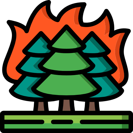 incendio forestal icono gratis