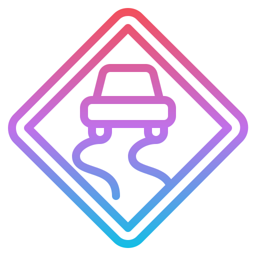 camino resbaladizo icono gratis