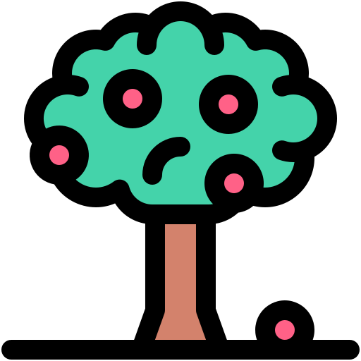 árbol de manzana icono gratis