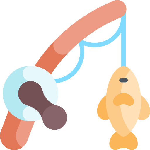 caña de pescar icono gratis