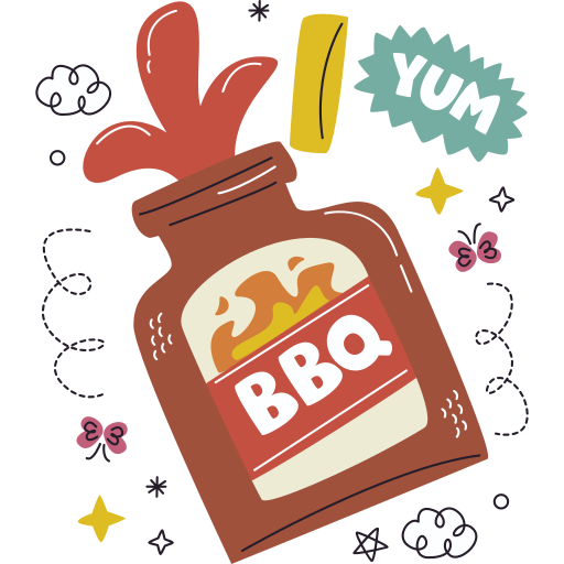 salsa bbq gratis sticker