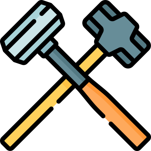Crossed hammers - Free construction and tools icons