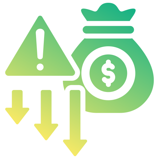 depreciación icono gratis