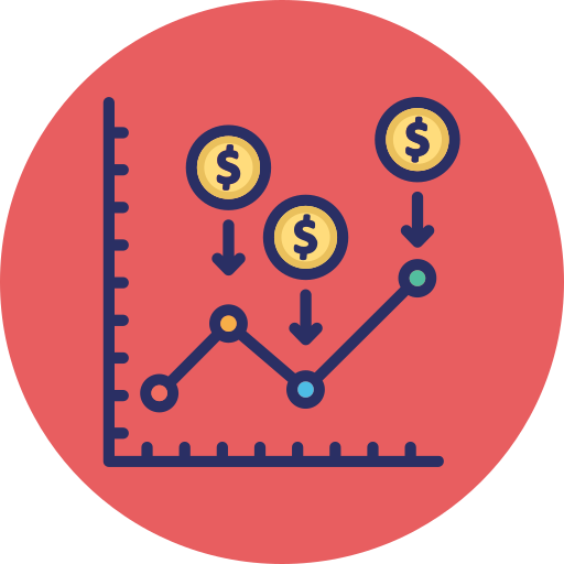 gráfico financiero icono gratis