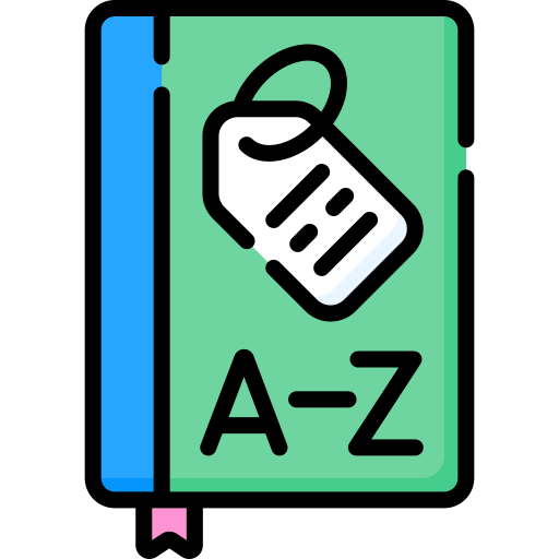 vocabulario icono gratis