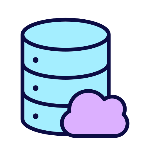 base de datos en la nube icono gratis