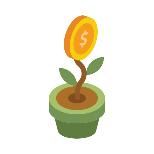 planta de dinero icono gratis