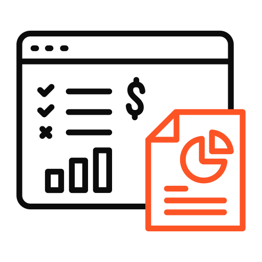 informe de venta icono gratis