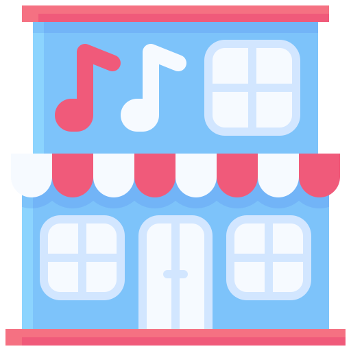 tienda de música icono gratis