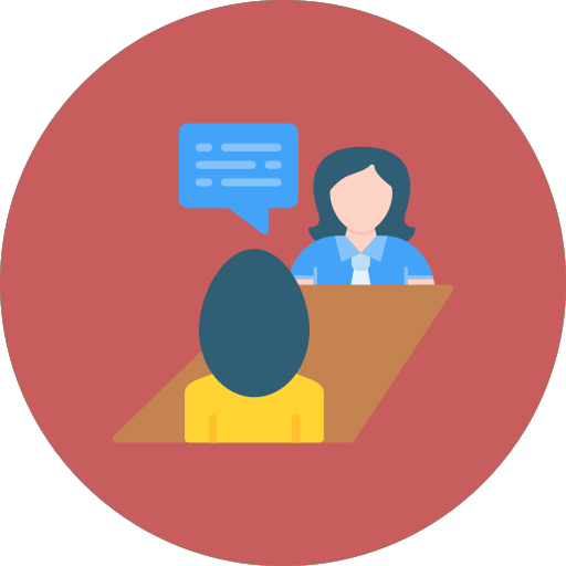 entrevista de trabajo icono gratis
