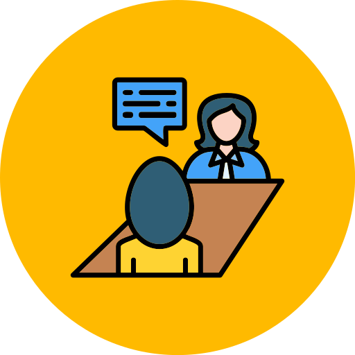 entrevista de trabajo icono gratis