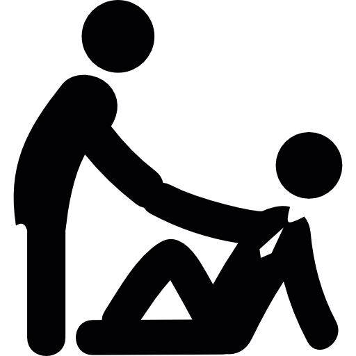 Helping wounded man free icon