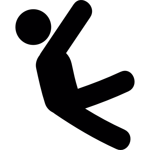 Free Vectors  Sliding and falling person accident icon