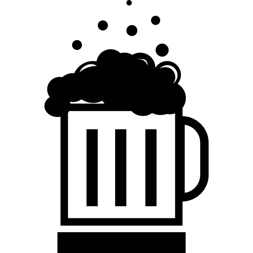 Jar of Beer with lot of Foam free icon