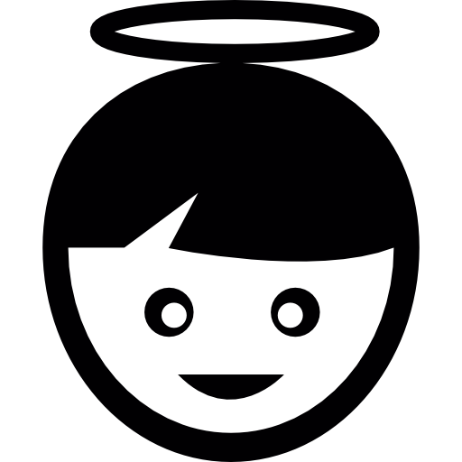 niño, ángel, cabeza icono gratis