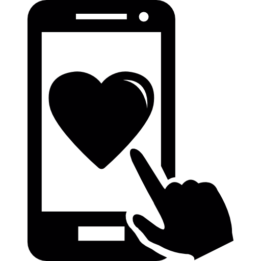 corazón en una pantalla icono gratis