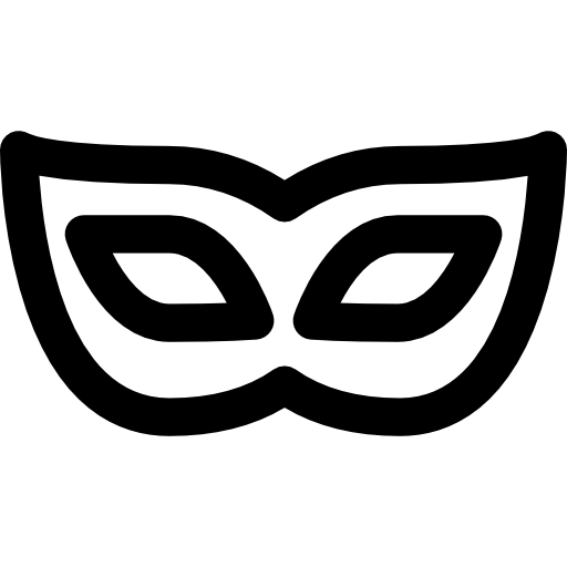 Carnival Mask Curved Lineal icon