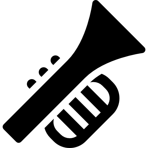 Trumpet Curved Fill icon