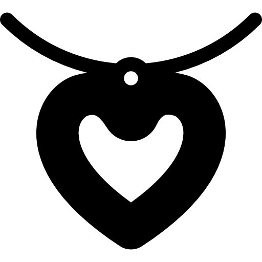 colgante en forma de corazón icono gratis