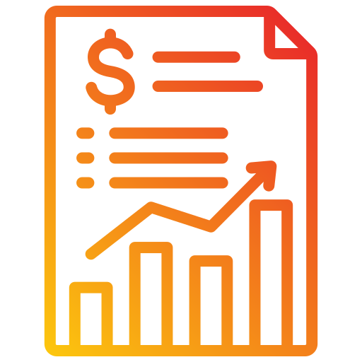 informe financiero icono gratis