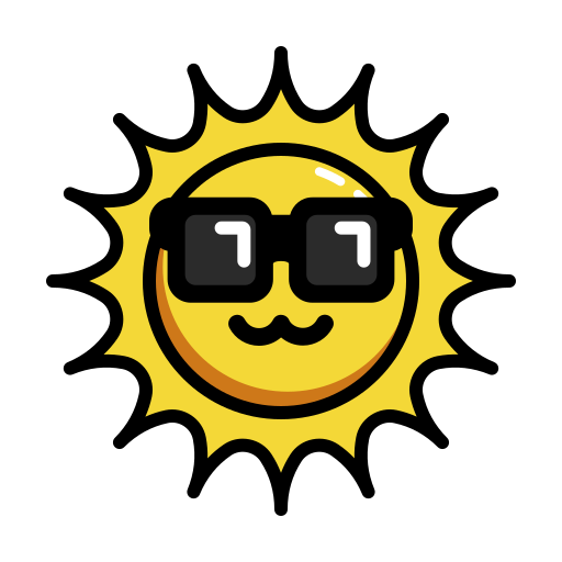 Cute sun glasses emoticon Royalty Free Vector Image