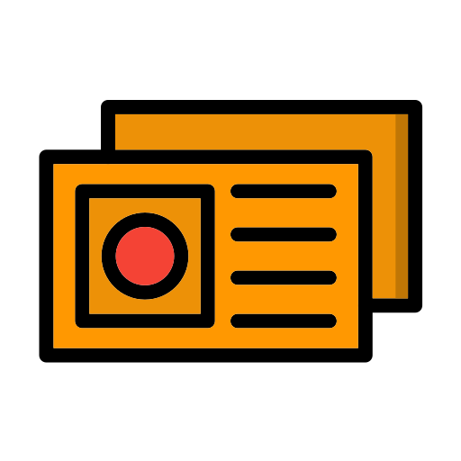 tarjeta postal icono gratis